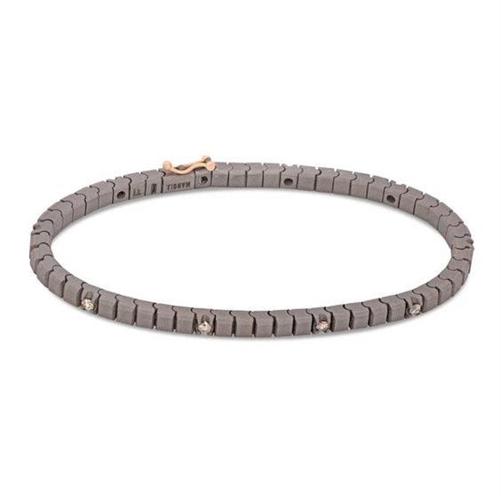 Bracciale Mano-J. Uomo in Titanio Diamante Brown 0.50 Ct MINTENBRT11BROBR5PT_19 - MINTENBRT11BROBR5PT_19